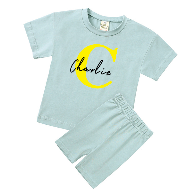 Personalized Kid Cozy Color Short Outfit Set | inSet42