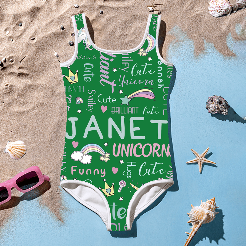 Personalized Unicorn Color Swimsuit for Summer | InSwin08