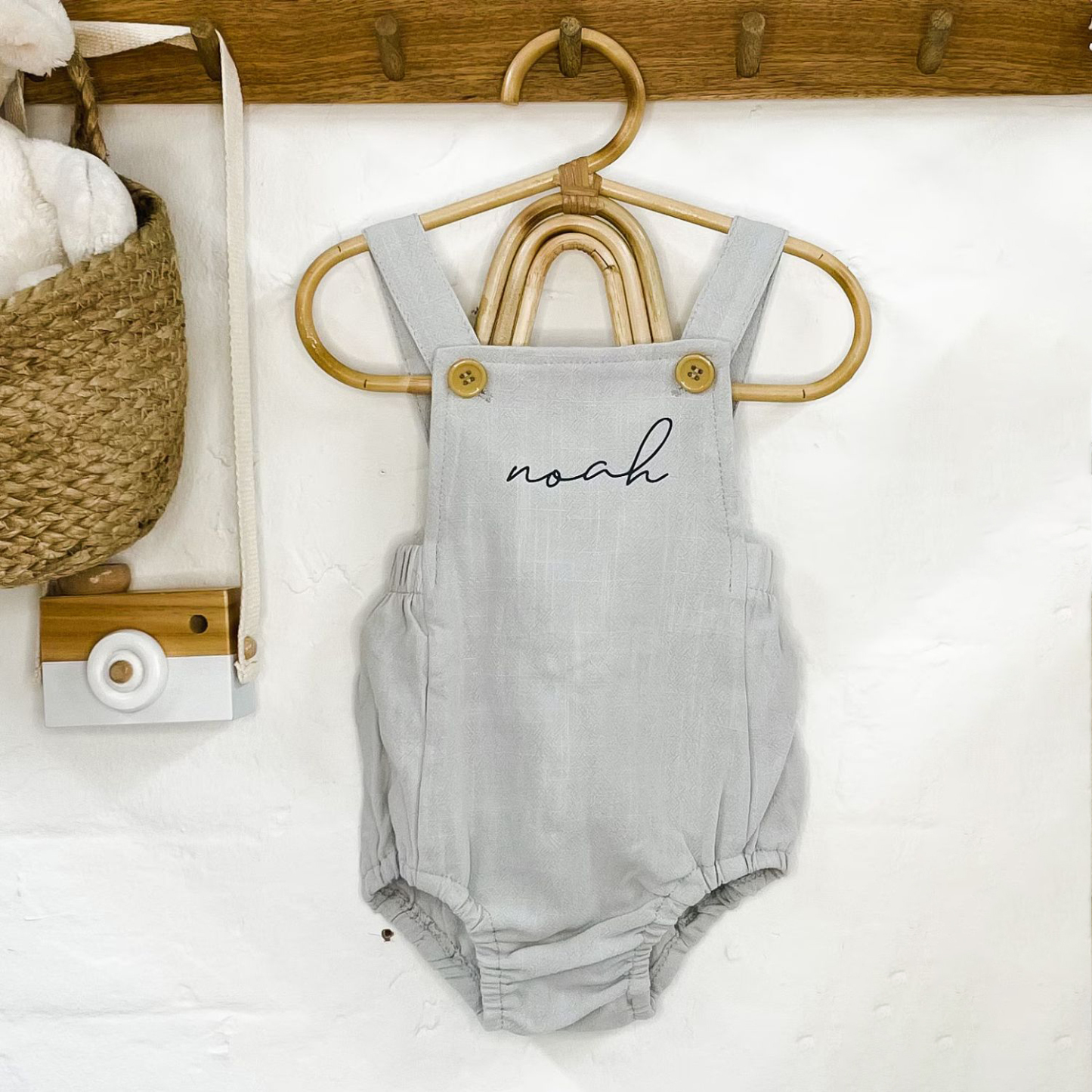 Personalized Embroidery Baby Suspender Triangle Jumpsuit Romper | inRomper25