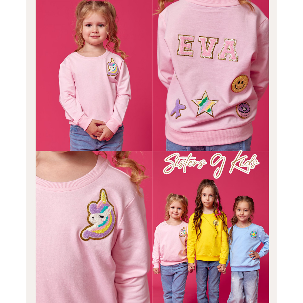 Personalized Chenille Patch Kid Cozy Soft Crewneck Sweatshirt | inSweatshirt70