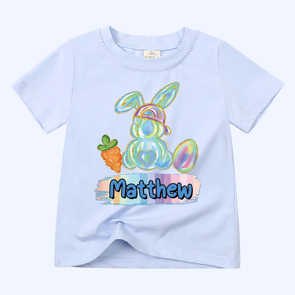 Personalized Kid Cozy Soft Easter Bunny T-Shirt | inTee13