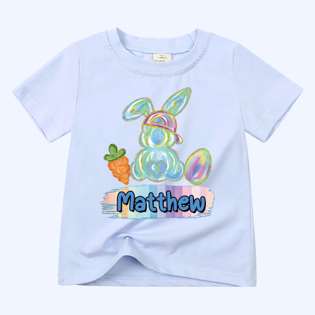 Personalized Kid Cozy Soft Easter Bunny T-Shirt | inTee13