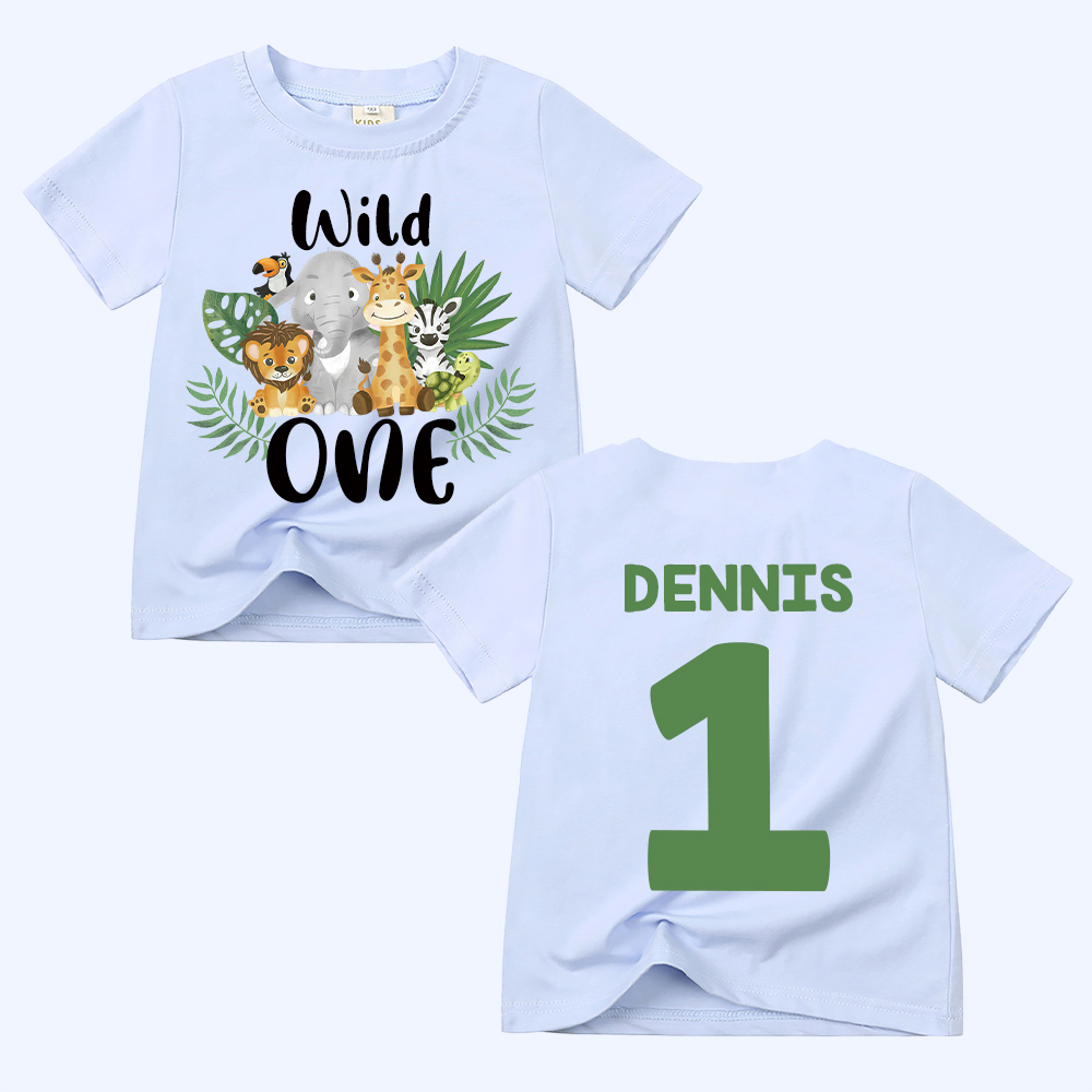 Personalized Forest Feral Floral Zoo Birthday T-Shirt | inTee19
