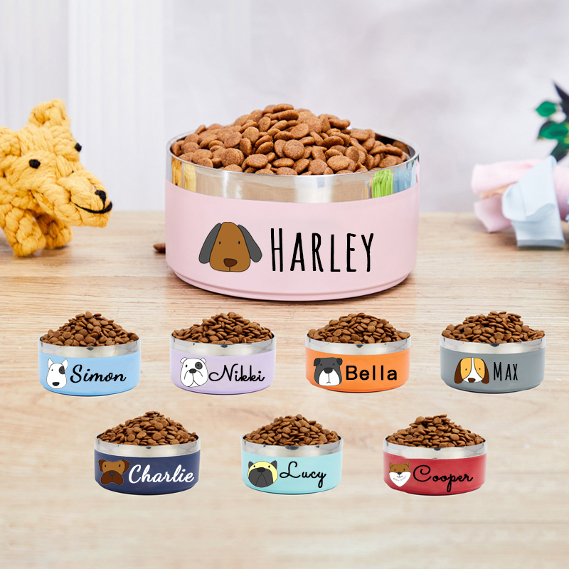 Personalized Stainless Steel Pet Food Bowl | inAccs03