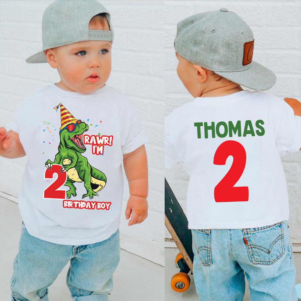 Personalized Dinosaur Birthday Boy T-Shirt | inBirth23