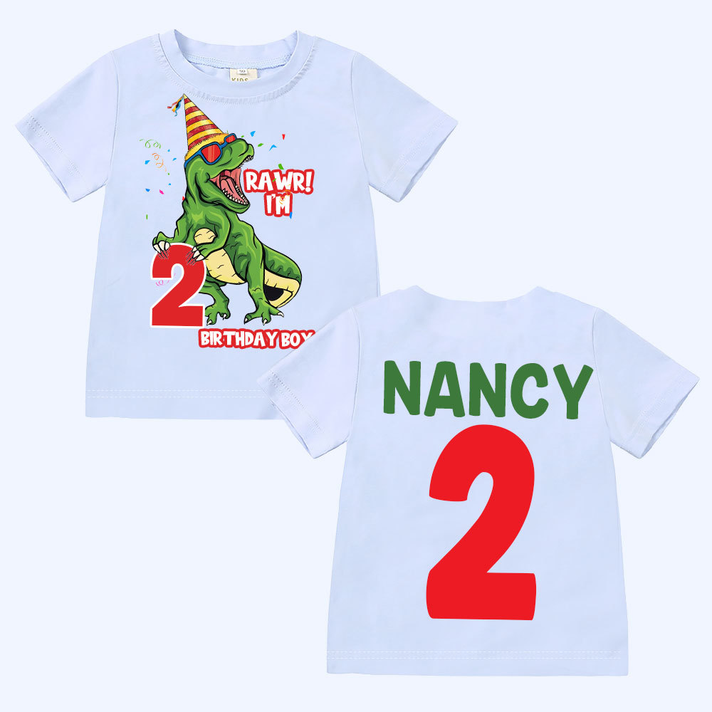 Personalized Dinosaur Birthday Boy T-Shirt | inBirth23