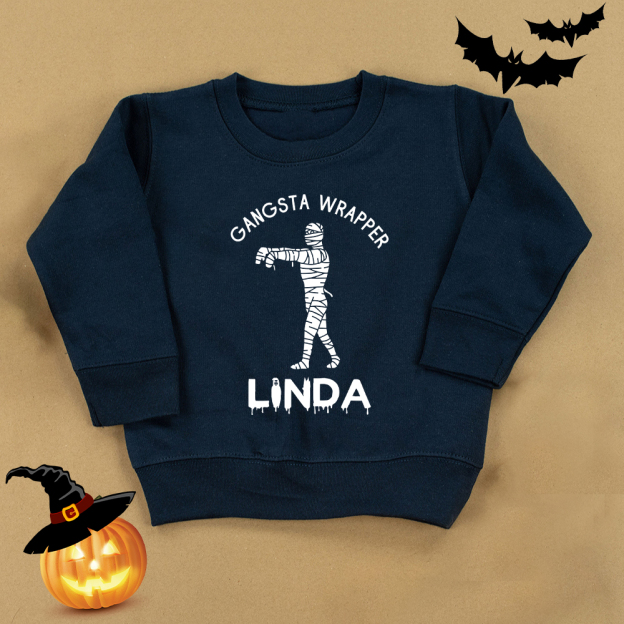 Personalized Kid Halloween Skeleton Party Sweatshirt | inSweatshirt76