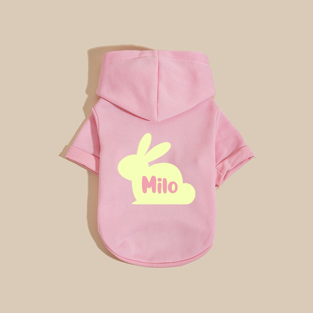 Personalized Name Easter Bunny Pet Hoodie | inCloth03