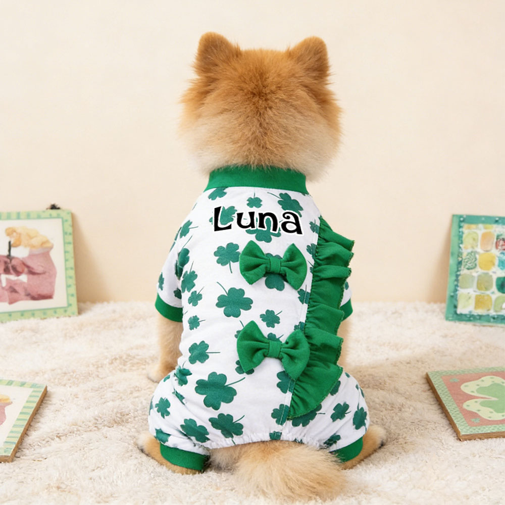 Personalized Pet Lucky St. Patricks Day Jumpsuit | inCloth10