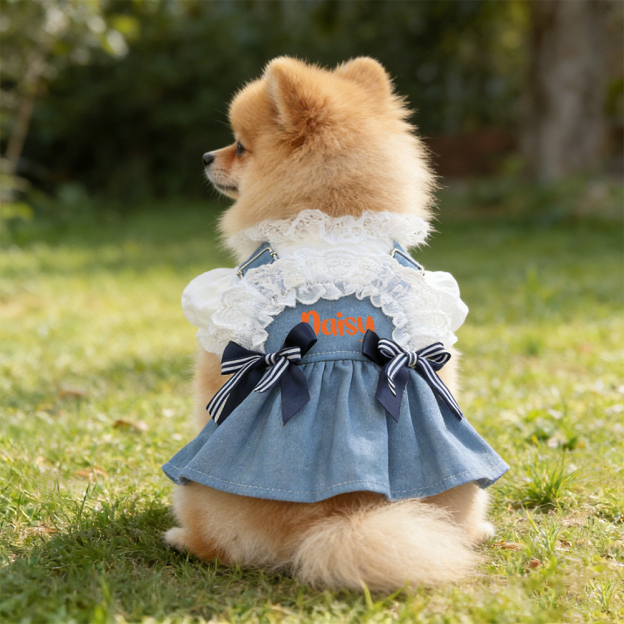 Personalized Pet Denim Pet Overalls | inCloth18