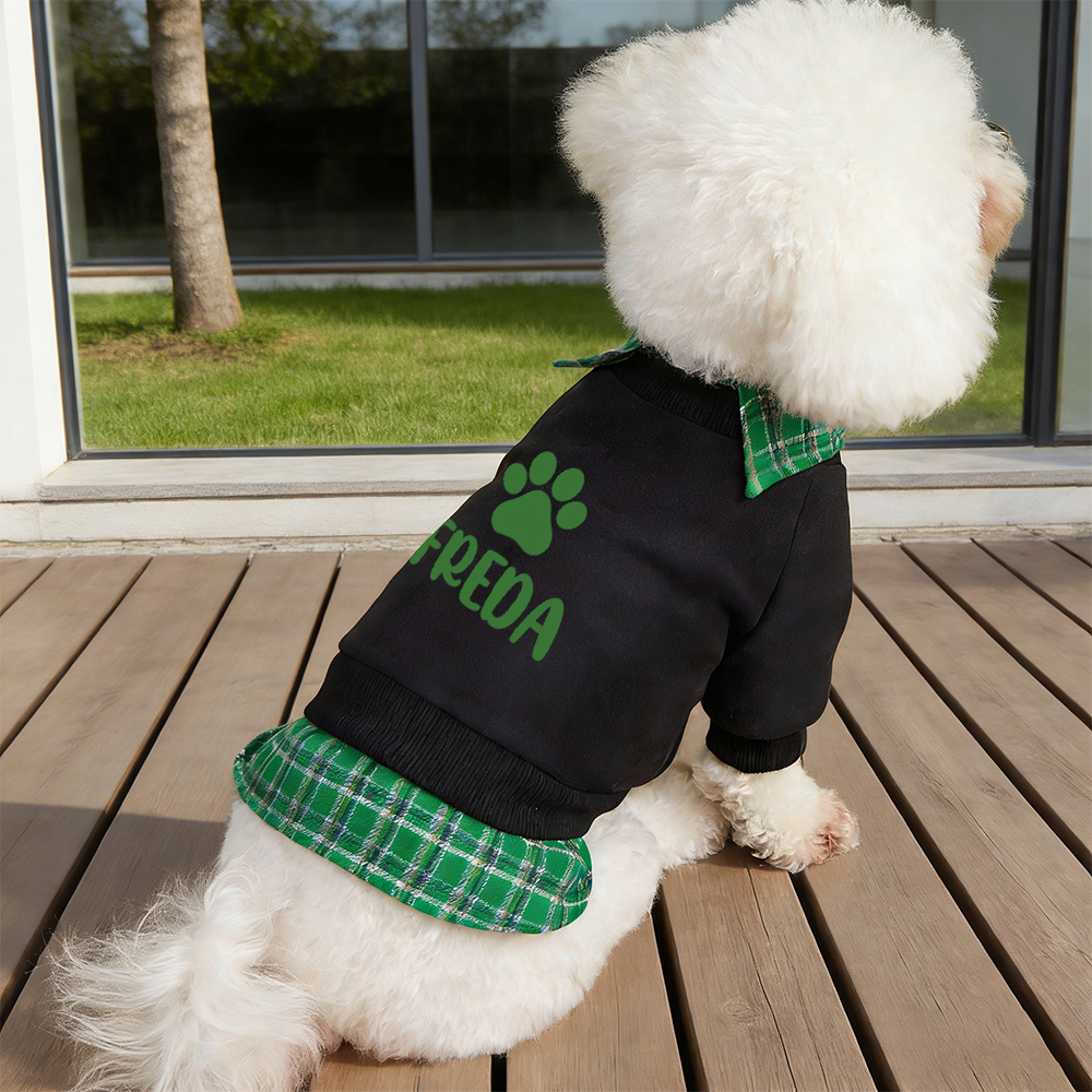 Personalized Name Plaid Pet Sweatshirt | inCloth30