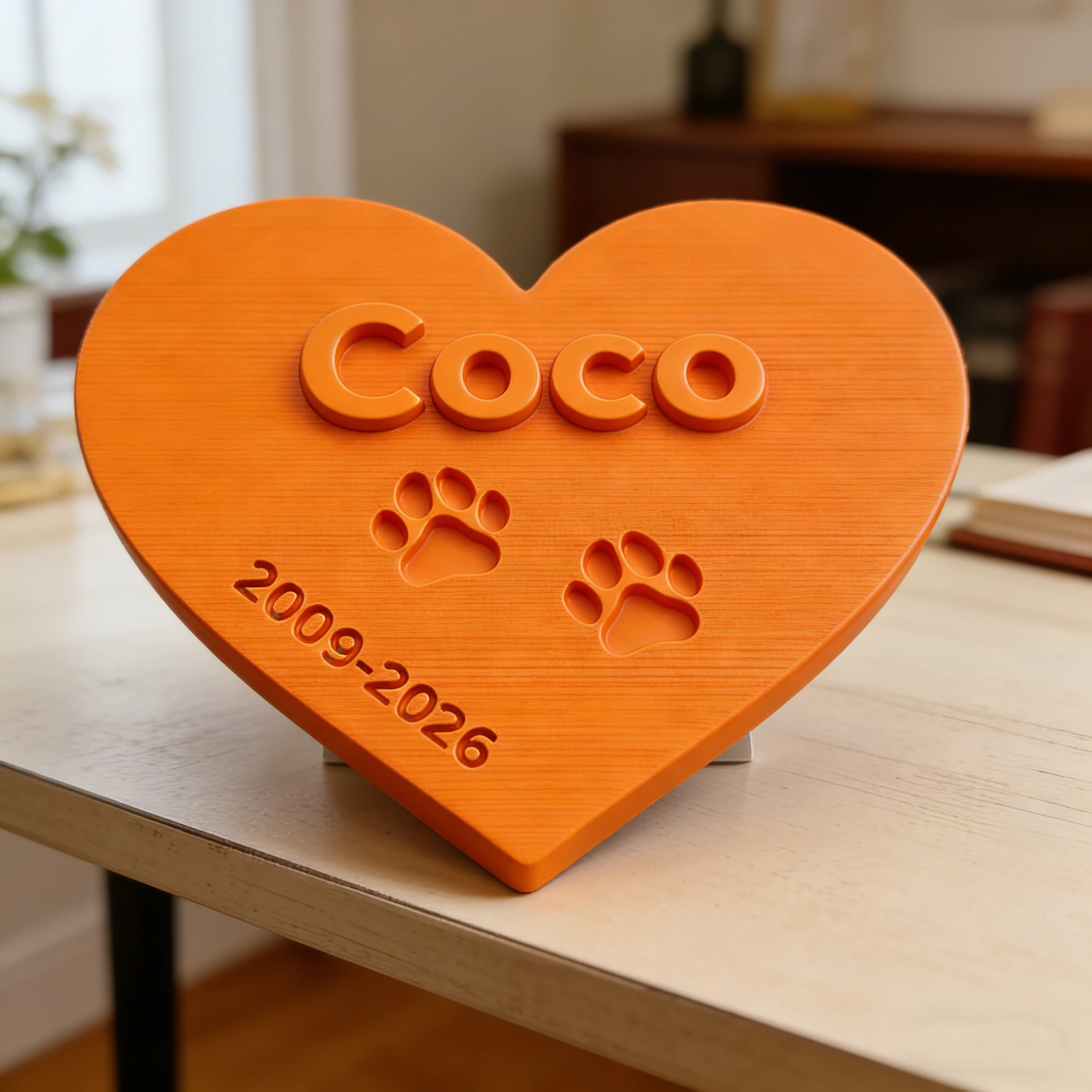 Personalized 3D Print Pet Memorial Heart Keepsake | inAccs25