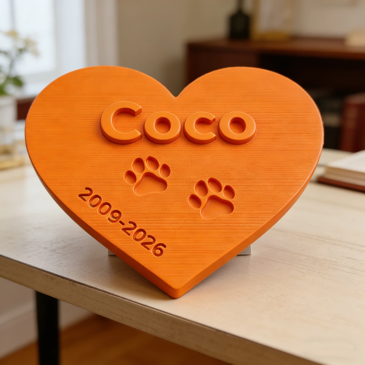 Personalized 3D Print Pet Memorial Heart Keepsake | inAccs25