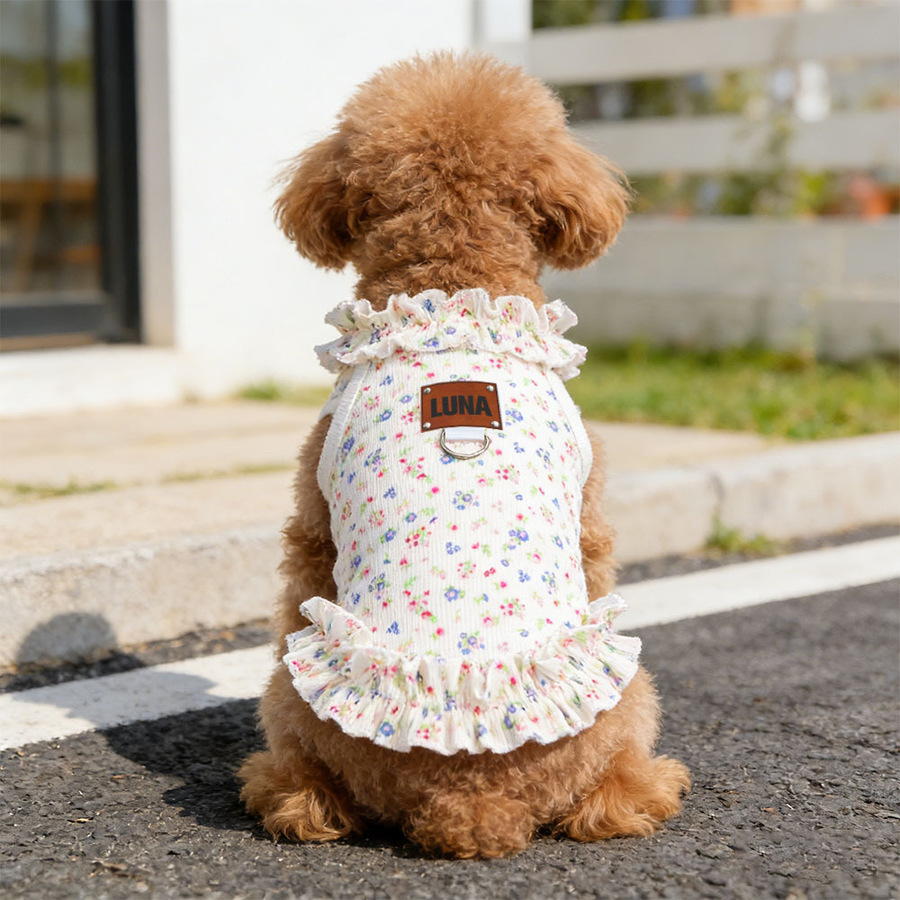 Personalized Leather Patch Name Pet Dress | inCloth32