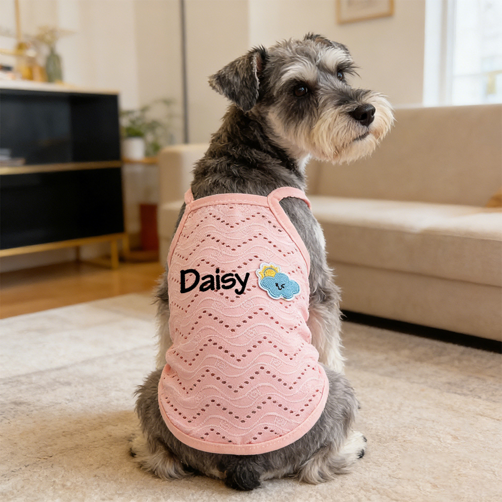 Personalized Embroidered Name Pet Breathable Tank Top | inCloth34