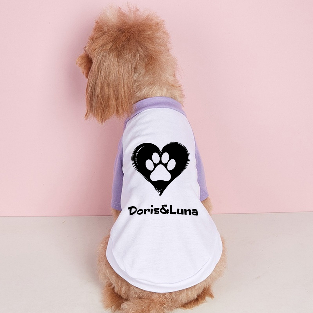 Personalized Mother's Day Color-Block Pet T-shirt  | inCloth42
