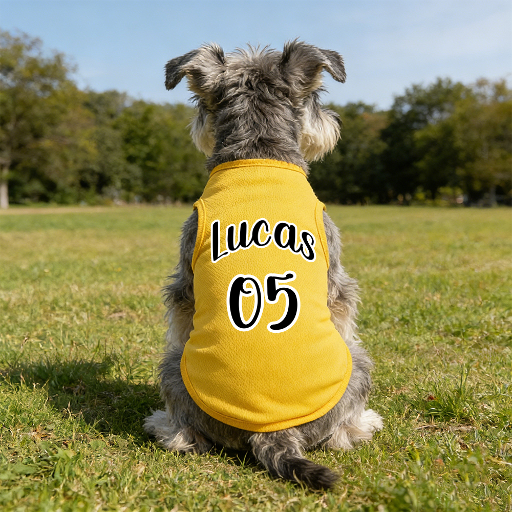 Personalized Breathable Pet Vest with Name & Number | inCloth55