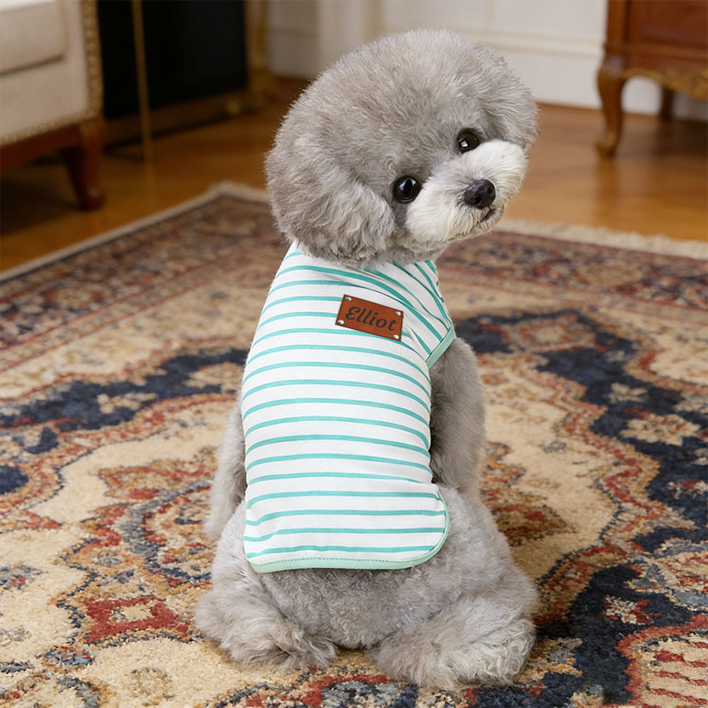 Personalized Pet Summer Striped Shirt | inCloth61