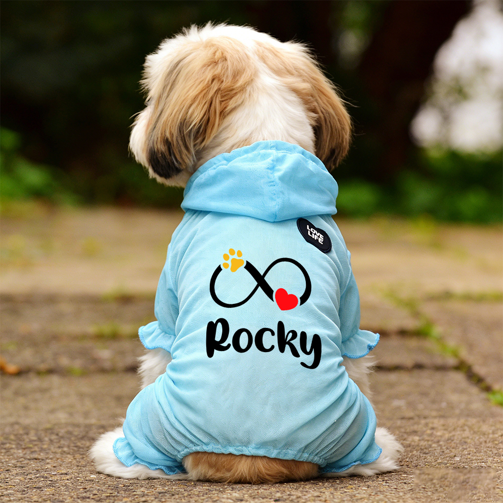 Personalized Name Pet Breathable Sun & Mosquito Guard Onesie | inCloth72