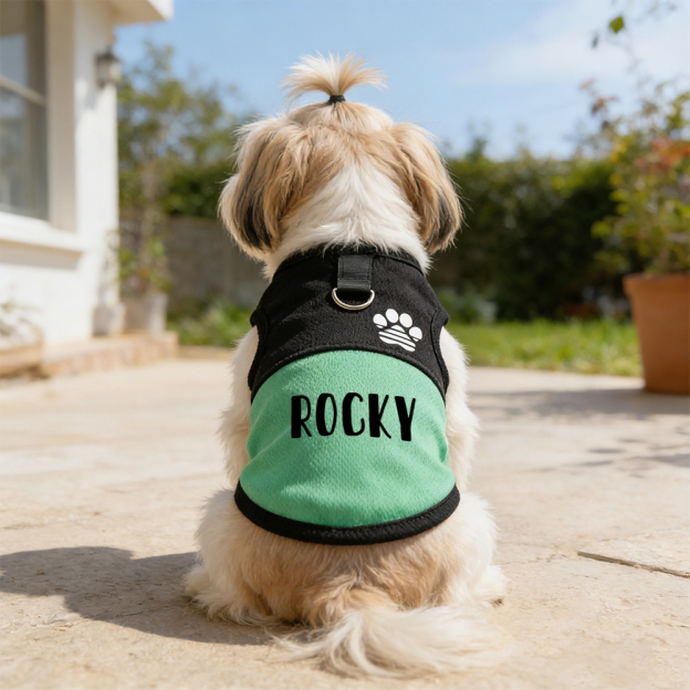 Personalized Breathable Paw Print Pet Vest  | inCloth82
