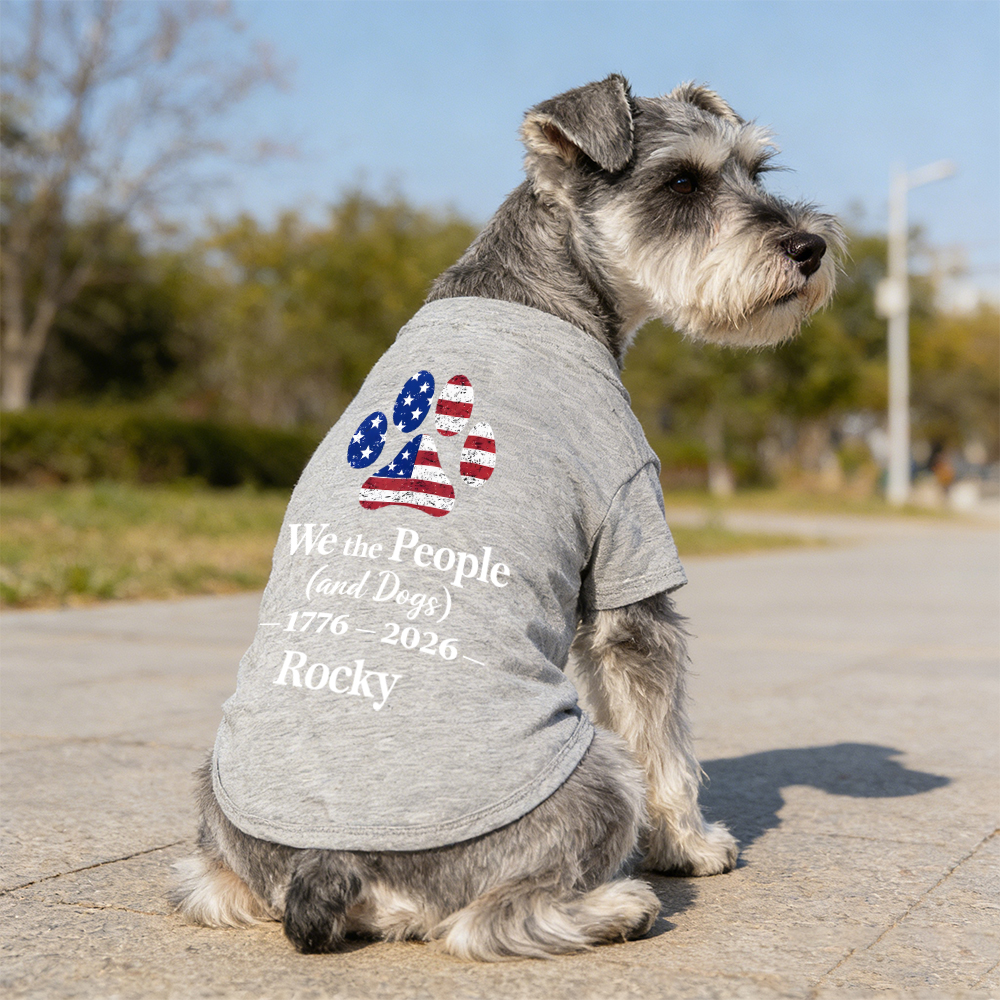 Personalized 4th of July Pet Paw Print Shirt | inCloth83