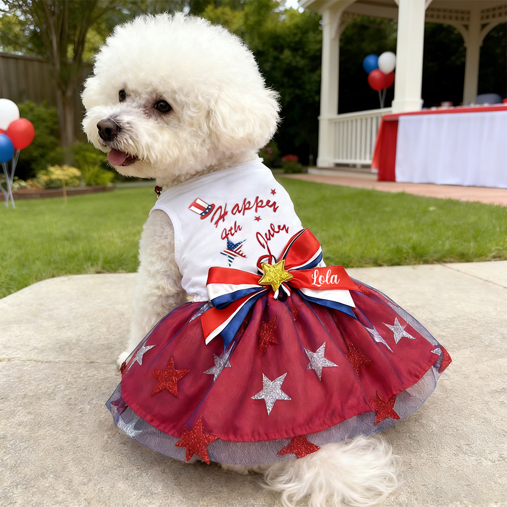 Personalized 4th of July Pet Dress | inCloth86