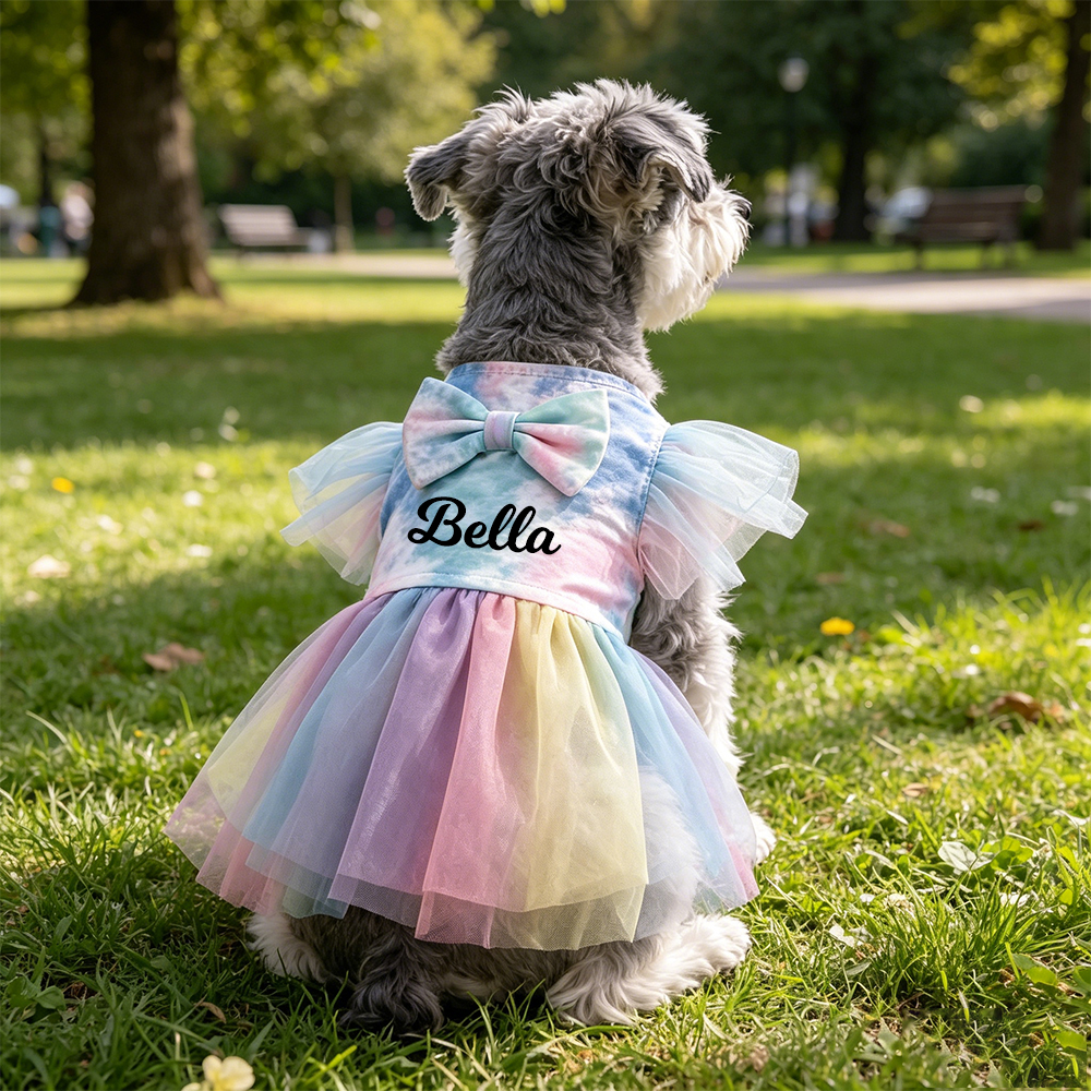 Personalized Name Tie-Dye Bow Dress & Shirt | inCloth95