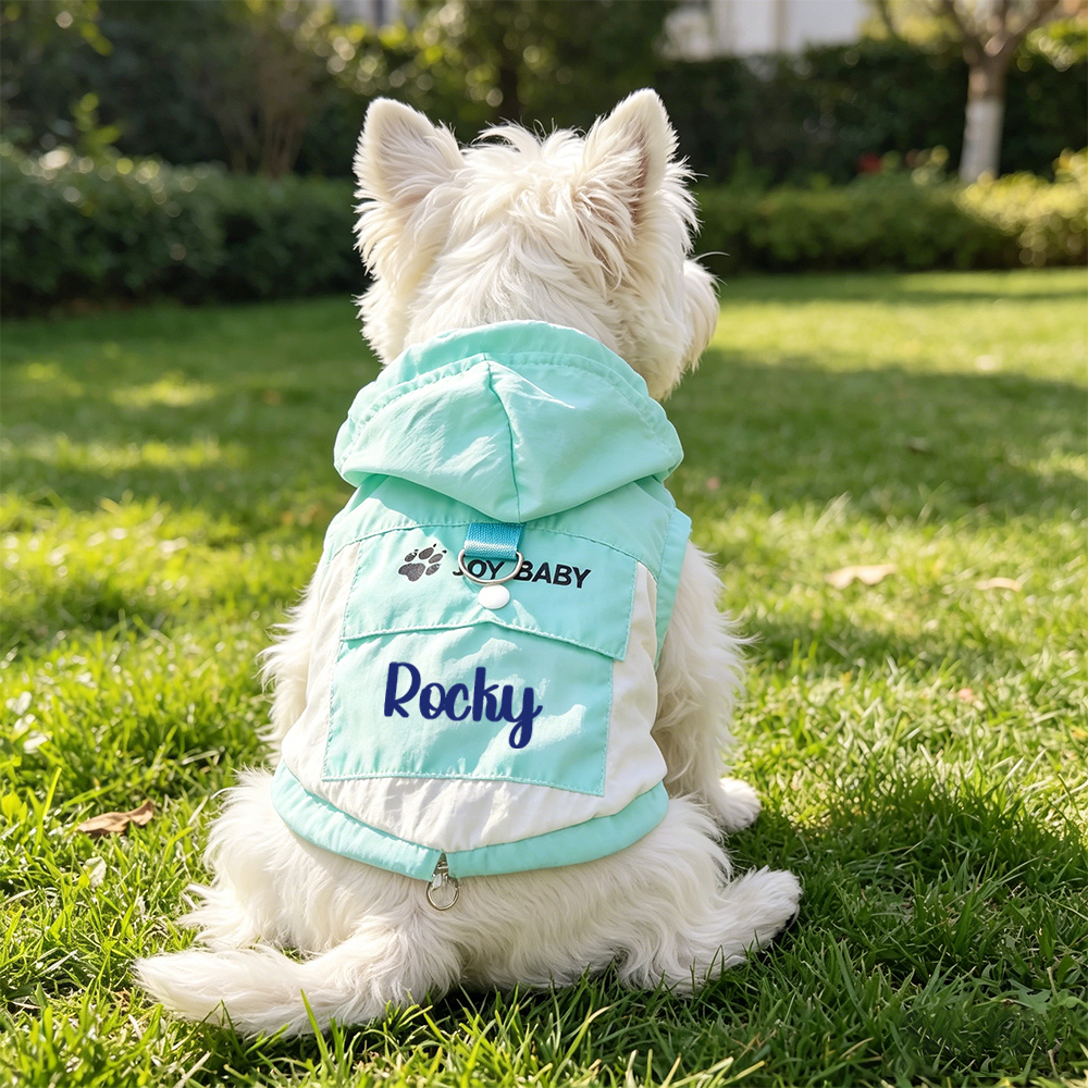 Personalized Name Breathable Striped Pet Vest | inCloth97