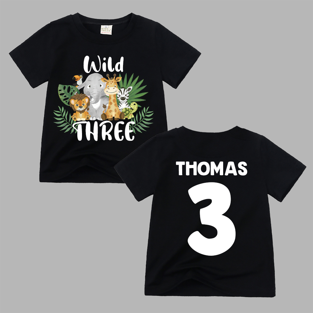 Personalized Forest Feral Floral Zoo Birthday T-Shirt | inTee19