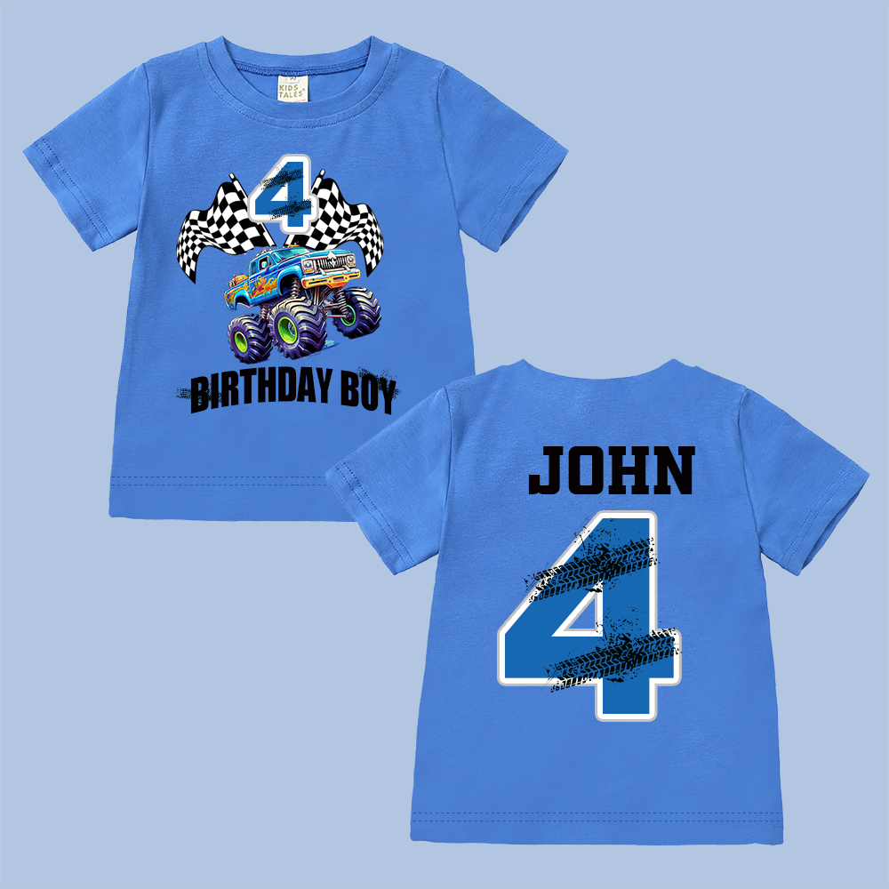 Personalized Monster Truck Name Birthday T-Shirt | inBirth27