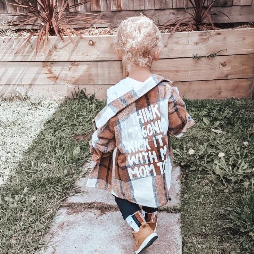 Personalized Name Kids Flannel Jacket | inJacket34