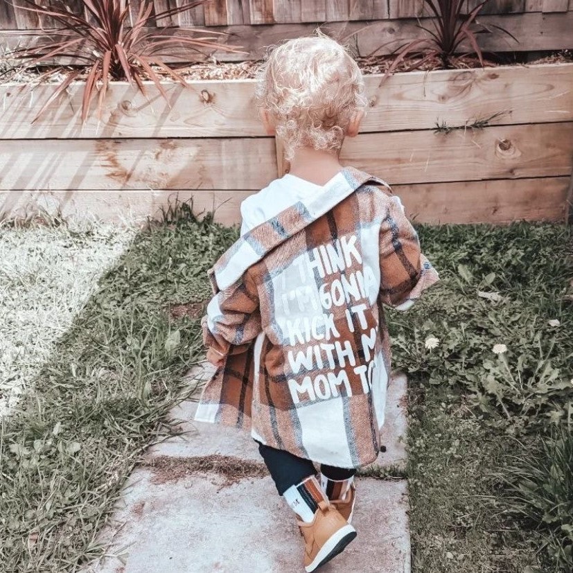 Personalized Name Kids Flannel Jacket | inJacket34