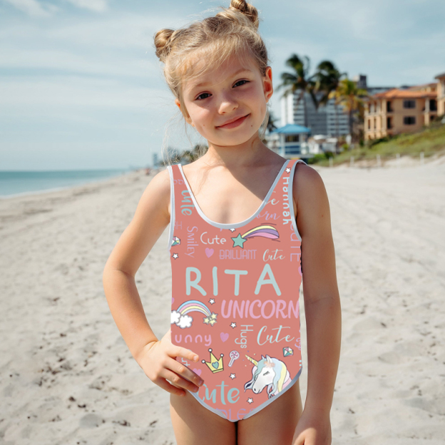 Personalized Unicorn Color Swimsuit for Summer | InSwin08