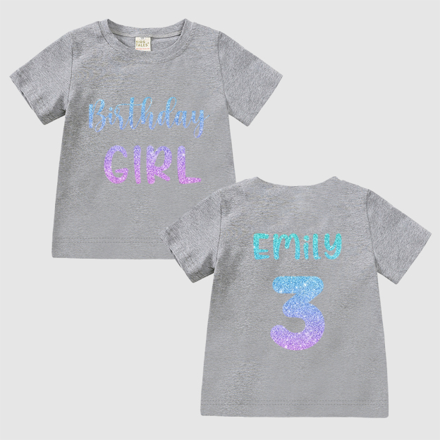 Personalized Colourful Birthday Girl Birthday T-Shirt | inBirth28