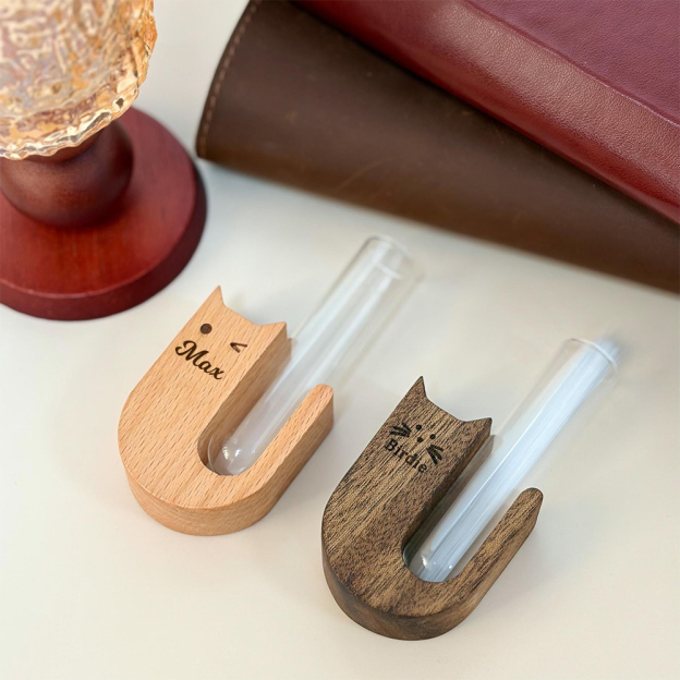 Personalized Wooden Cat Whisker Magnetic Holder | inAccs17