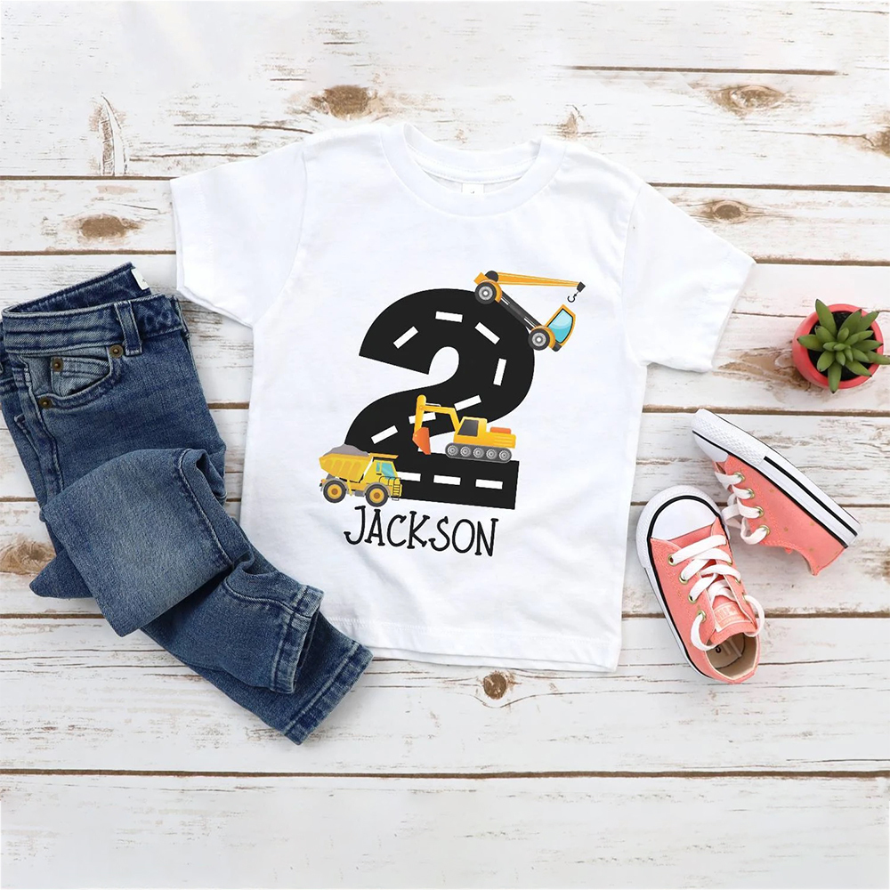 Personalized Kid Transportation Vehicle Party Birthday T-Shirt | inTee14
