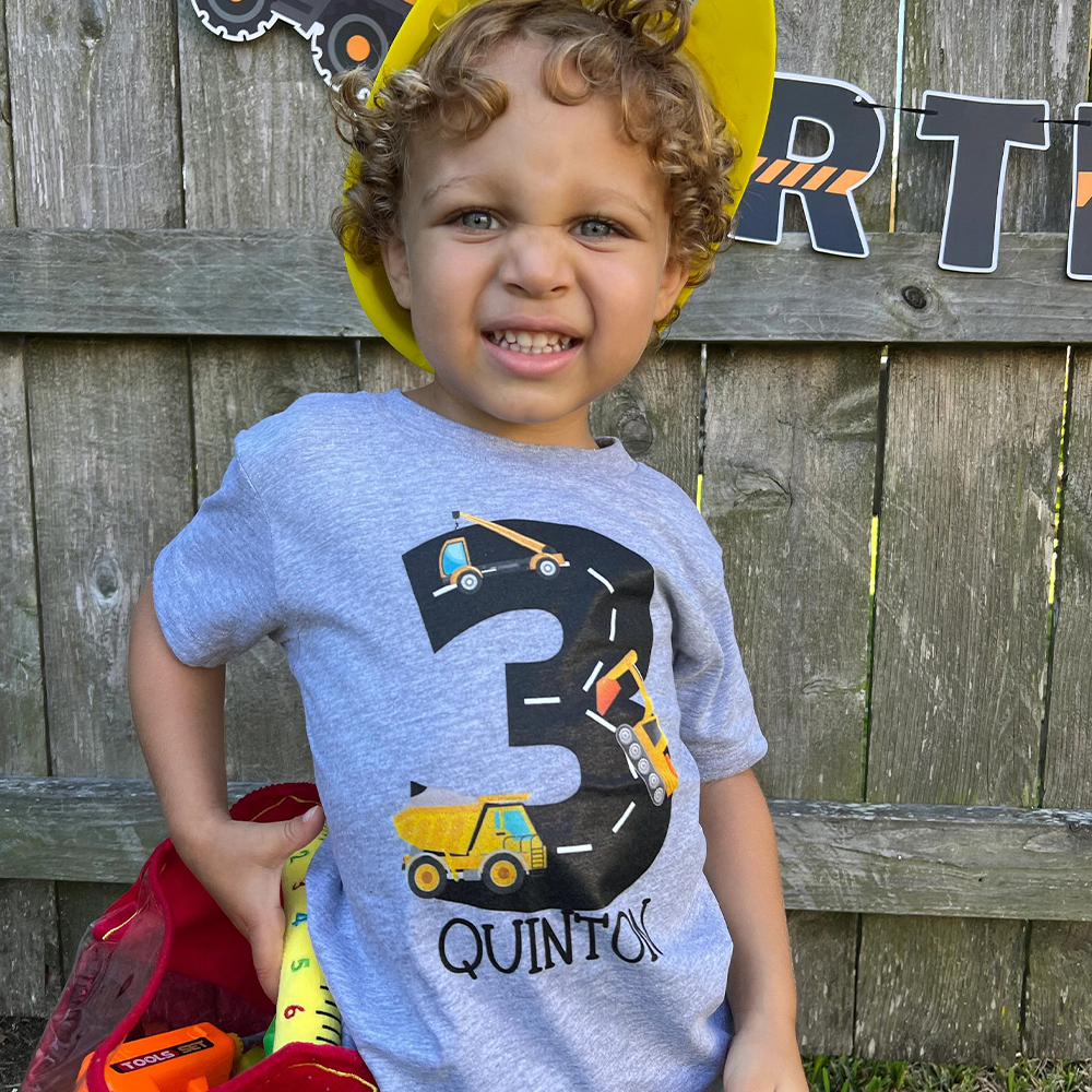 Personalized Kid Transportation Vehicle Party Birthday T-Shirt | inTee14