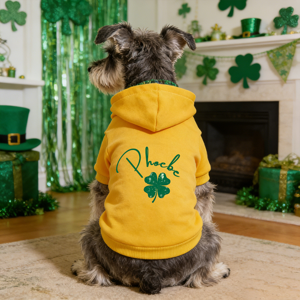 Personalized Name St. Patricks Day Pet Hoodie | inCloth04