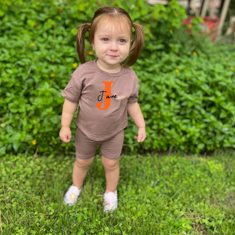 Personalized Kid Cozy Color Short Outfit Set | inSet42