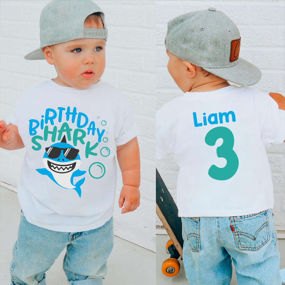 Personalized Shark Birthday T-Shirt | inBirth31