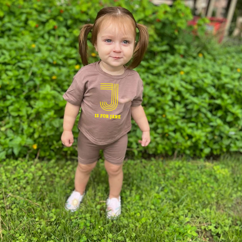 Personalized Kid Cozy Color Short Outfit Set | inSet41