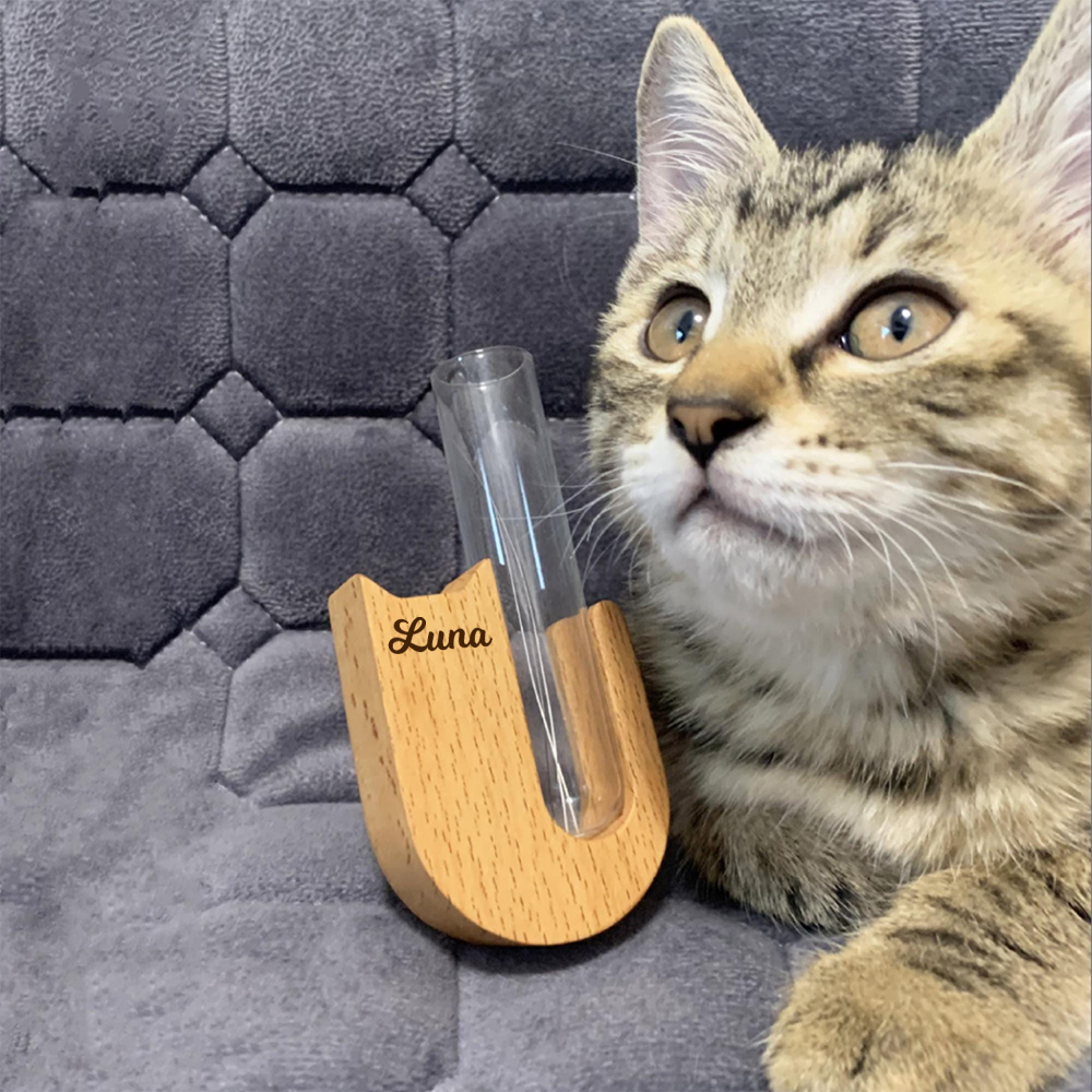 Personalized Wooden Cat Whisker Magnetic Holder | inAccs17