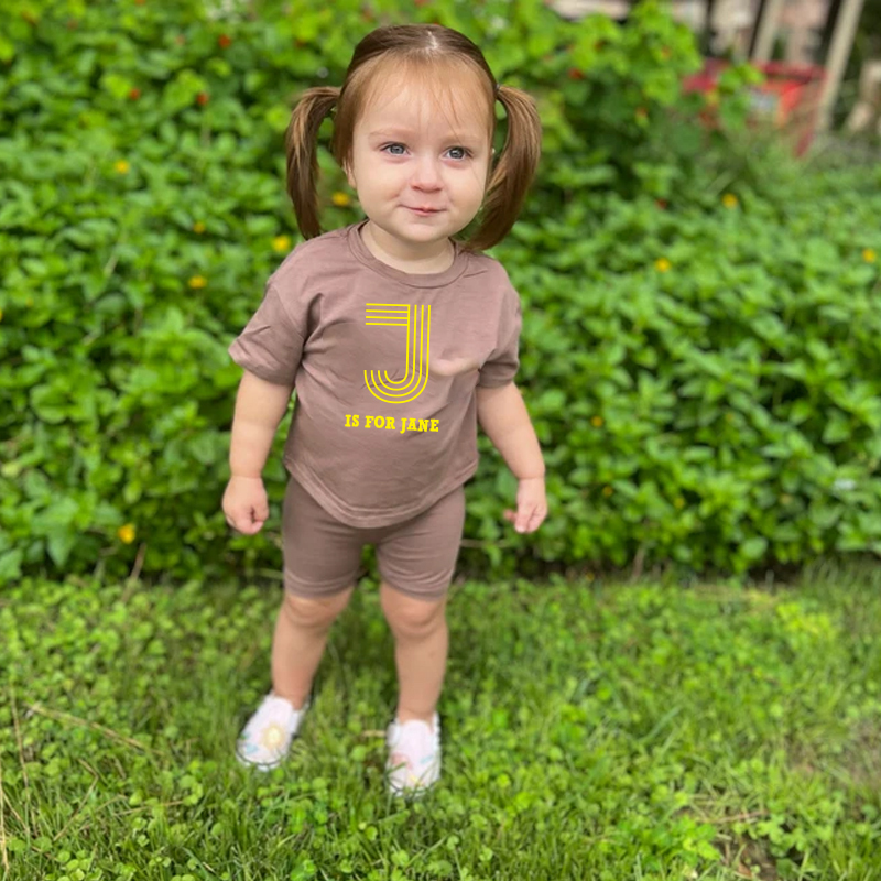 Personalized Kid Cozy Color Short Outfit Set | inSet41