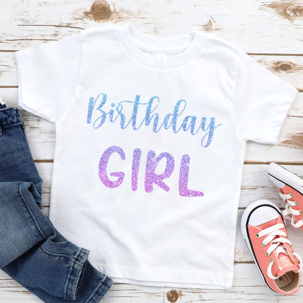 Personalized Colourful Birthday Girl Birthday T-Shirt | inBirth28