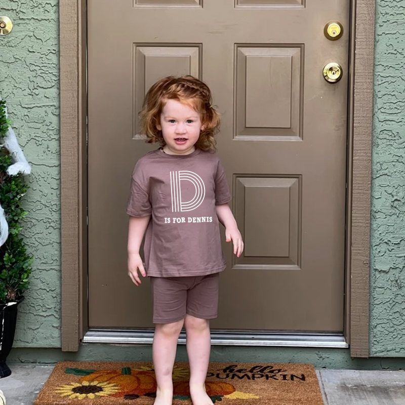 Personalized Kid Cozy Color Short Outfit Set | inSet41
