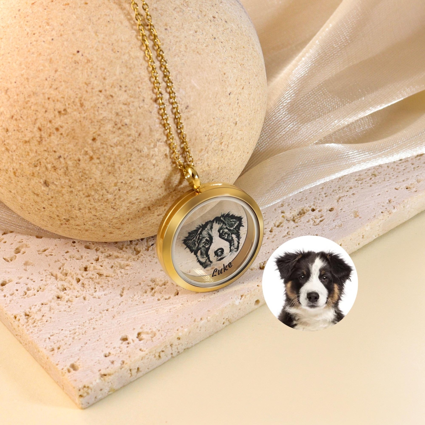 Personalized Pet Fur Hair Keepsake Necklace | inAccs23