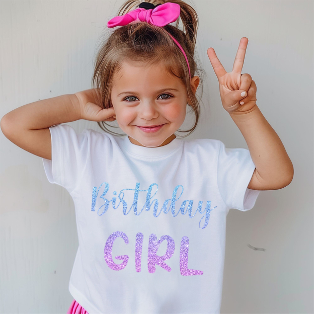Personalized Colourful Birthday Girl Birthday T-Shirt | inBirth28