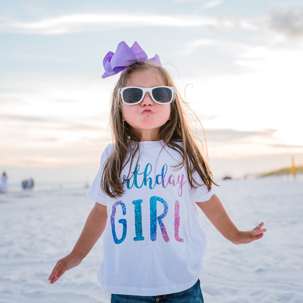 Personalized Colourful Birthday Girl Birthday T-Shirt | inBirth28