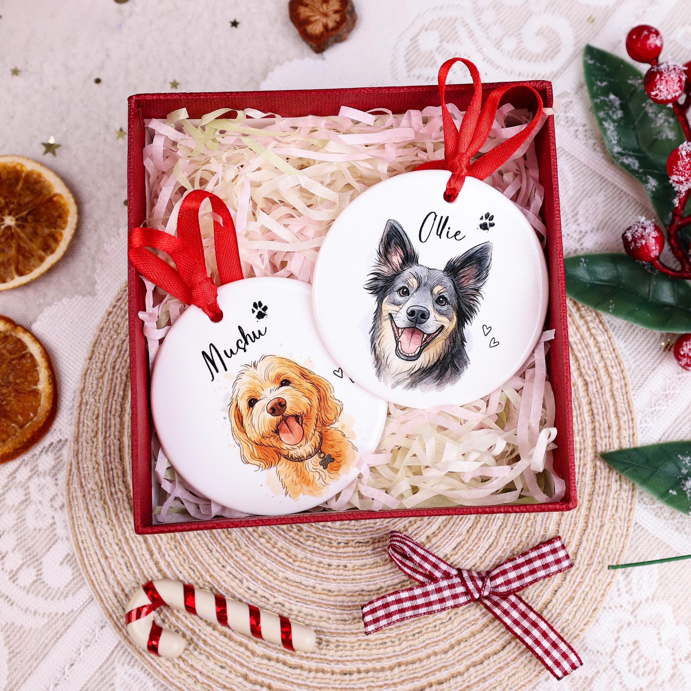 Personalized Watercolor Pet Photo Ornament | inAccs67