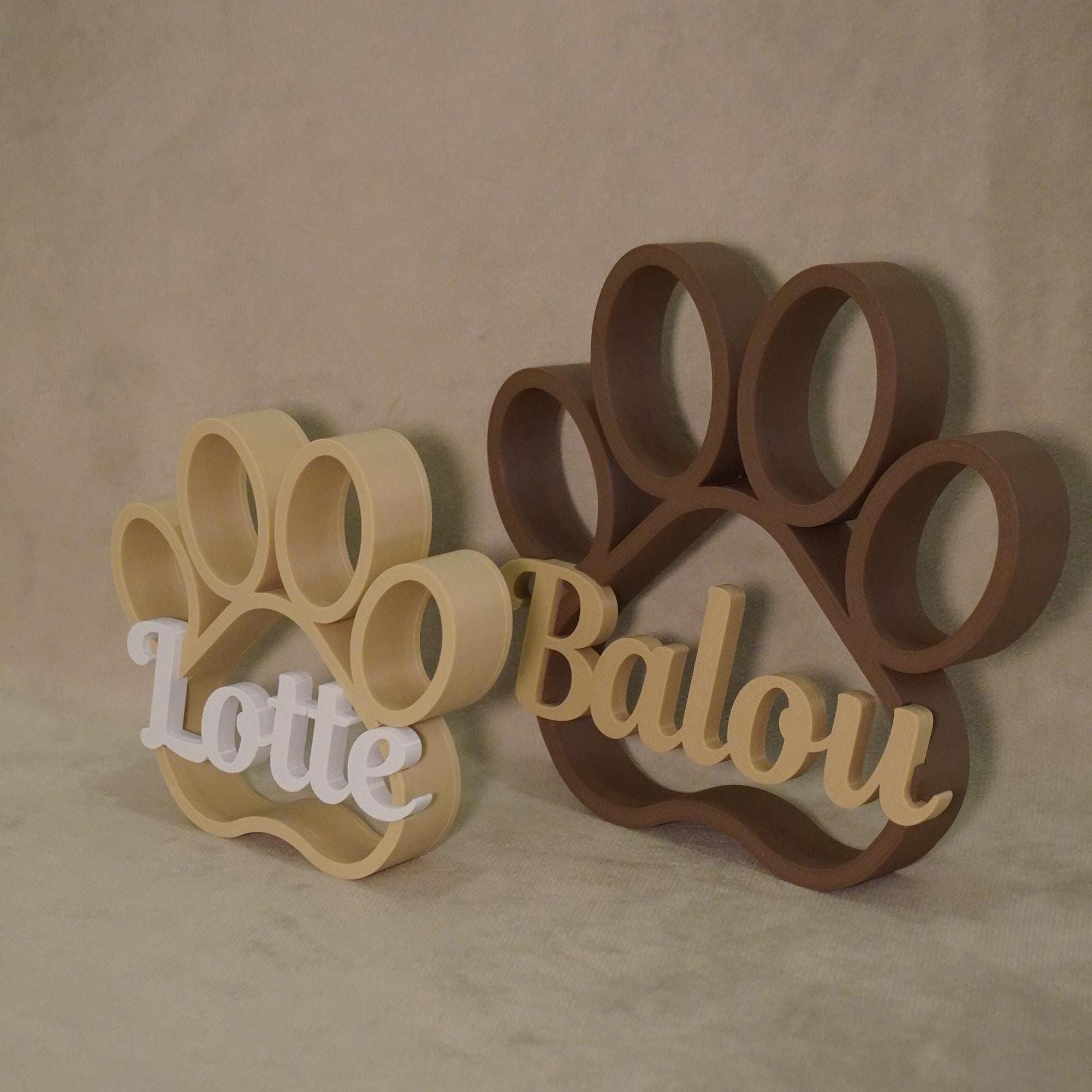 Personalized 3D Print Dog Paw With Name Ornament | inAccs29